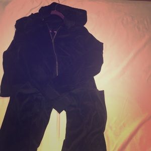 Aeropostale Black Velour Jacket and Pants Like New